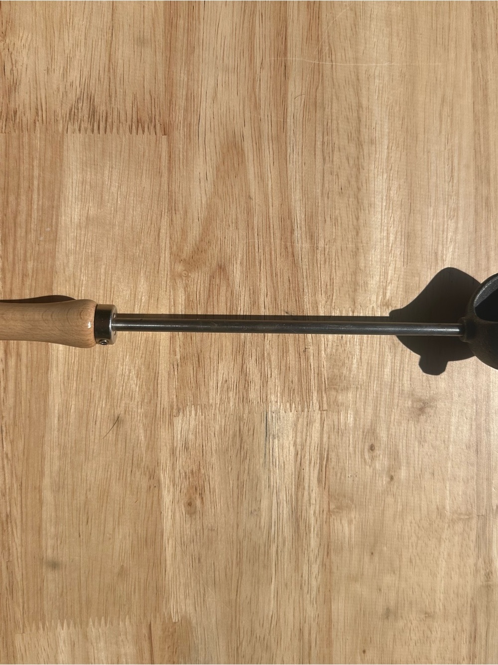 Vintage Lead reloading Cast iron dipper bullet casting Wood Handle dipper ladle